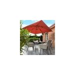 Parasol dport carr 3x3m effet bois argile