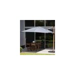 Parasol dport carr 3x3m effet bois gris