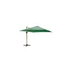 Parasol dport carr 3x3m effet bois vert cactus