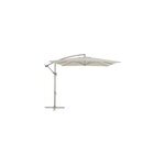 Parasol déporté carré couleur sable inclinable cabruna 2, 5 x 2, 5 m Parasol déporté carré couleur sable inclinable cabruna 2, 5 x 2, 5 m