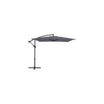 Parasol d�port� inclinable carr� ouverture manivelle anthracite 2, 5 x 2, 5 m goodhome calamian