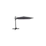Parasol d�port� inclinable carr� ouverture manivelle anthracite 3 x 3m goodhome corby