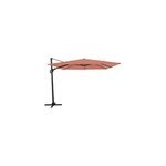 Parasol d�port� inclinable carr� ouverture manivelle orange 3 x 3m goodhome corby