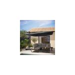 Parasol d�port� inclinable rectangle ouverture manivelle anthracite 3 x 4m goodhome corby