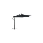 Parasol d�port� inclinable rond ouverture manivelle anthracite l. 3 x h. 2, 5 m goodhome kigali