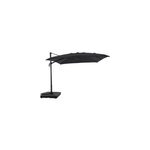 Parasol d�port� inclinable rond ouverture manivelle toile anthracite mwh yotrio adapto