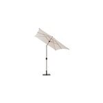 Parasol droit loompa h. 2, 50m coloris argile lin hespride l. 300 x l. 200 cm