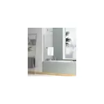 Pare - baignoire 120 x 70 cm chrom avec porte serviettes essentiel galedo