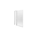 Pare - baignoire 2 volets verre transparent profil finition poli goodhome calera h. 140 x l. 104 cm