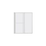 Pare - baignoire blanc 2 volets pliants relevables l. 106 x h. 140 cm atelier du bain baya