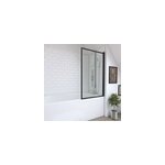Pare baignoire dark edge pivotant noir 130 x 75cm galedo