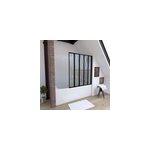 Pare baignoire five 5 volets pivotants noir 143 x 125cm galedo