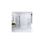 Pare baignoire ibiza volet pivotant noir 130 x 105cm galedo