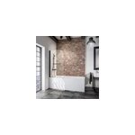Pare - baignoire pivotant 1 volet, 80 x 140 cm, verre transparent anticalcaire 5 mm, profilé noir, schulte ... Pare - baignoire pivotant 1 volet, 80 x 140 cm, verre transparent anticalcaire 5 mm, profilé noir, schulte ...