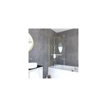 Pare - baignoire pivotant 150 x 85 cm, profilés alu doré brossé, porte - serviette, galedo prime Pare - baignoire pivotant 150 x 85 cm, profilés alu doré brossé, porte - serviette, galedo prime