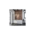 Pare - baignoire pivotant 2 volets l. 87 x h. 120 cm, noir, schulte