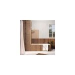 Pare - baignoire rabattable h. 130 x l. 75 cm, verre brun, profil�s dor�s bross�s, galedo golden edge ...