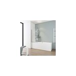 Pare baignoire rabattable transparent, profil� chrom�, h. 140cm x l. 80cm schulte zo�