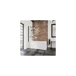 Pare baignoire rabattable transparent, profil� noir, h. 140cm x l. 80cm schulte zo�