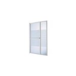 Pare - baignoire relevable 2 volets profils blanc 140 x 104 cm ecume