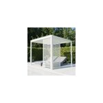 Paroi ajour�e 0, 96 m blanc ral 9010 pour pergola salto alumin'home