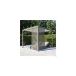 Paroi ajour�e 0, 96 m gris taupe ral 7039 pour pergola salto alumin'home