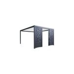 Paroi coulissante effet feuillage lat�rale 3, 5 m gris fonc� ral 7016 pour pergola autoportante salto ...