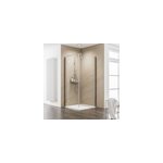 Paroi de douche latérale pour porte battante l. 90xh. 200cm, verre transparent anticalcaire 6mm, profilé ... Paroi de douche latérale pour porte battante l. 90xh. 200cm, verre transparent anticalcaire 6mm, profilé ...