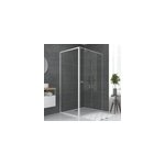 Paroi de douche fixe blanc galedo spot transparente 80cm