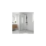 Paroi de douche fixe cooke & lewis zilia transparente 90 cm