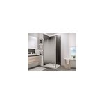 Paroi de douche fixe à l'italienne avec volet pivotant l. 100 + 30xh. 190cm, verre transparent 5 - 6mm, ... Paroi de douche fixe à l'italienne avec volet pivotant l. 100 + 30xh. 190cm, verre transparent 5 - 6mm, ...