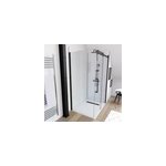 Paroi de douche fixe noir galedo rolling transparente 90cm