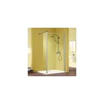 Paroi de douche fixe avec volet pivotant l. 120 + 35 x h. 200 cm walk in, profils alu chrome, schulte ...