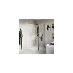 Paroi de douche � l'italienne l. 100 x h. 195 cm, verre transparent, profil�s chrom�, goodhome evanna ...