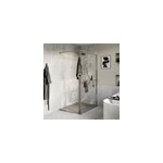 Paroi de douche � l'italienne l. 120 x h. 195 cm, verre transparent, profil�s chrom�, goodhome evanna ...