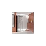 Paroi de douche � l'italienne l. 90 x h. 195 cm profil�s noirs, galedo art d�co