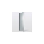 Paroi de douche � l'italienne cooke & lewis zilia verre fum� 80 cm