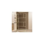 Paroi de douche � l'italienne fixe 120 x 195 cm, dor� bross�, galedo bricks gold