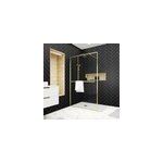 Paroi de douche � l'italienne fixe 120 x 200 cm, dor� bross�, galedo golden edge
