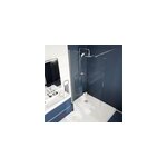 Paroi de douche à l'italienne fixe l. 80 x h. 195 cm, verre transparent, profilés alu chrome, goodhome ... Paroi de douche à l'italienne fixe l. 80 x h. 195 cm, verre transparent, profilés alu chrome, goodhome ...