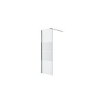 Paroi de douche à l'italienne fixe l. 70 x h. 195 cm, bandes miroir, profilés alu chrome, goodhome ledava ... Paroi de douche à l'italienne fixe l. 70 x h. 195 cm, bandes miroir, profilés alu chrome, goodhome ledava ...