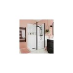 Paroi de douche à l'italienne fixe avec volet l. 80 + 45 x h. 195 cm, verre transparent, profilés alu ... Paroi de douche à l'italienne fixe avec volet l. 80 + 45 x h. 195 cm, verre transparent, profilés alu ...