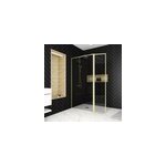 Paroi de douche � l'italienne fixe + volet pivotant 100 + 40 x 200 cm, galedo golden edge