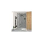 Paroi de douche � l'italienne h. 195 x l. 70 cm, �p. 5 mm, profil� noir, galedo essentiel
