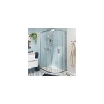 Parois de douche avec receveur accès d'angle 80 x 120 cm, gauche, portes coulissantes, profilés chrome, ... Parois de douche avec receveur accès d'angle 80 x 120 cm, gauche, portes coulissantes, profilés chrome, ...