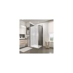 Paroi latérale fixe pour porte de douche coulissante l. 80xh. 200cm, verre transparent anticalcaire 8mm, ... Paroi latérale fixe pour porte de douche coulissante l. 80xh. 200cm, verre transparent anticalcaire 8mm, ...