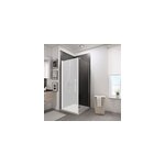 Paroi lat�rale fixe pour porte de douche pivotante l. 90xh. 190cm, verre transparent anticalcaire 5mm, ...