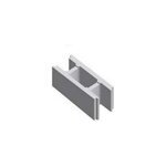 Parpaing  bancher 25 x 20 x 50 cm gris