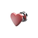 Patère magnétique 1 tête forme de c ur delonghi coloris rouge Patère magnétique 1 tête forme de c ur delonghi coloris rouge