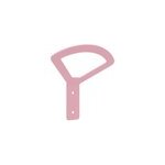 Patère murale 1 tête triangle cime métal rose Patère murale 1 tête triangle cime métal rose